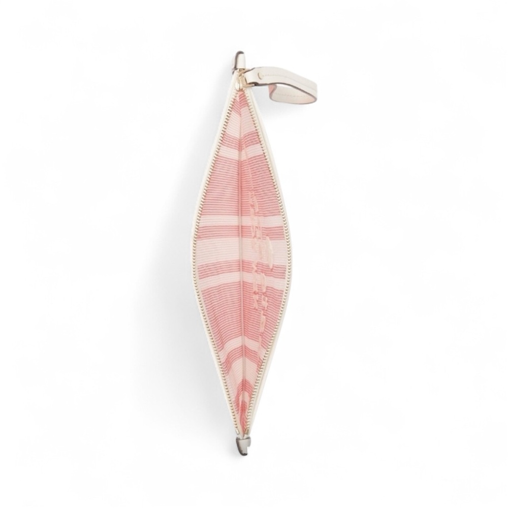 ♠️ Kate Spade Pink and White Striped Mesh Clutch - Picture 8 of 9